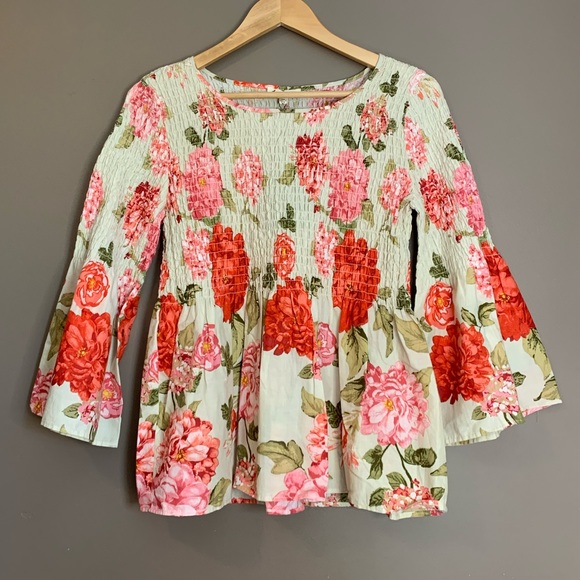 Anthropologie Jane & Delancey Floral Top - Picture 1 of 11